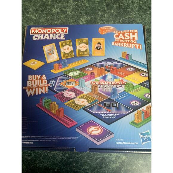 Monopoly Chance Board Game Roll Flip Buy Dealing Property Game 20 Mins BRAND NEW - Picture 4 of 6